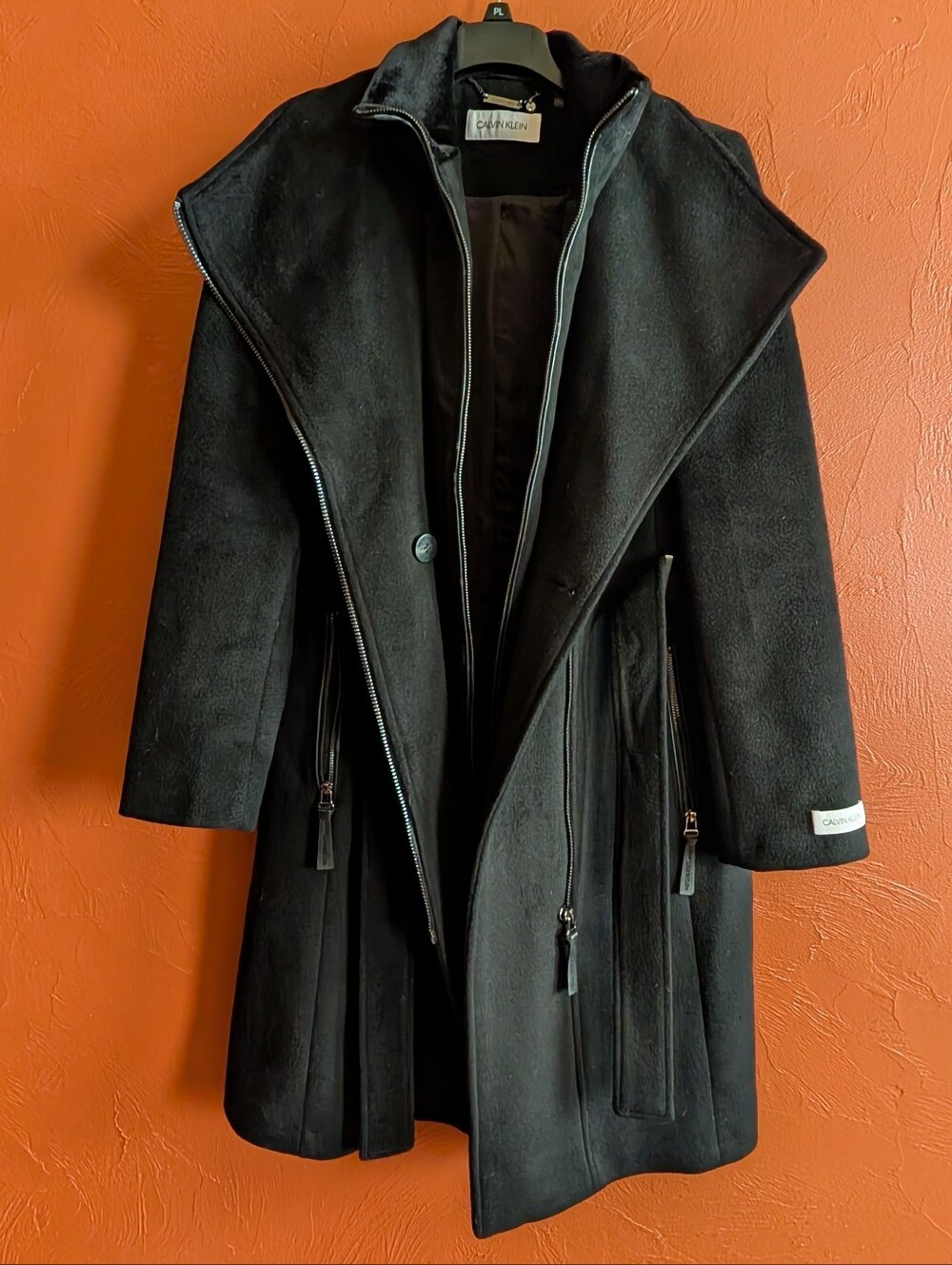 Calvin Klein Shawl Collar Wool Coat